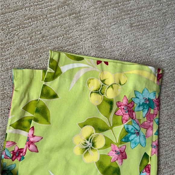 Kate Hill Green Floral Crop Pants, Size 10 - Picture 7 of 11